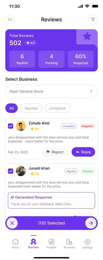 Qaider Review Dashboard